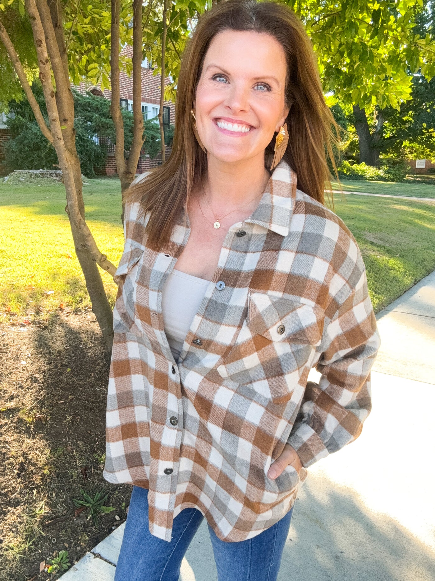 Tuff Plaid Button Down Shacket