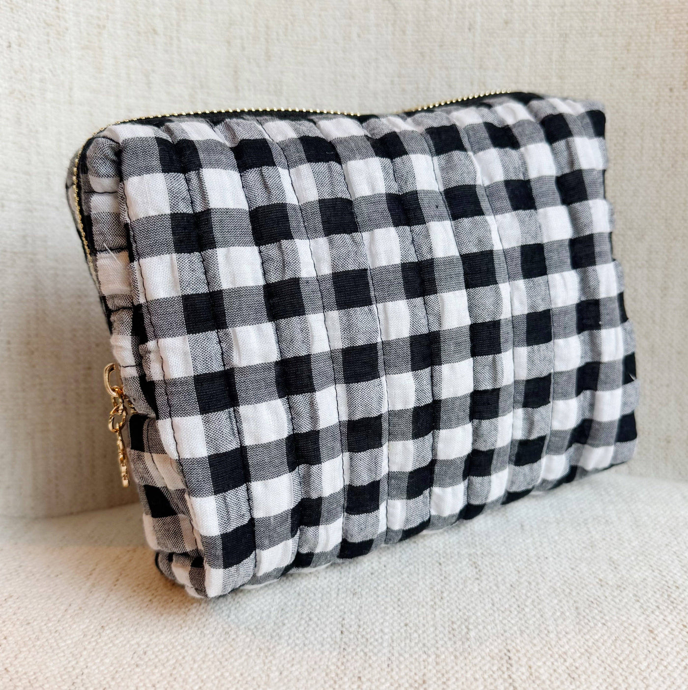Color Parade Gingham Cosmetic Case: Pink