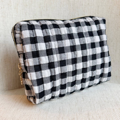 Color Parade Gingham Cosmetic Case: Pink
