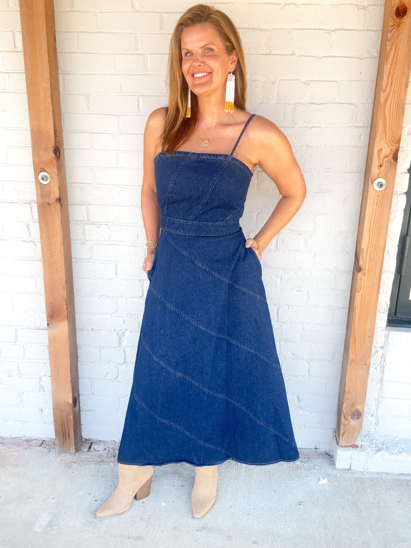 Runaway Denim Midi Dress