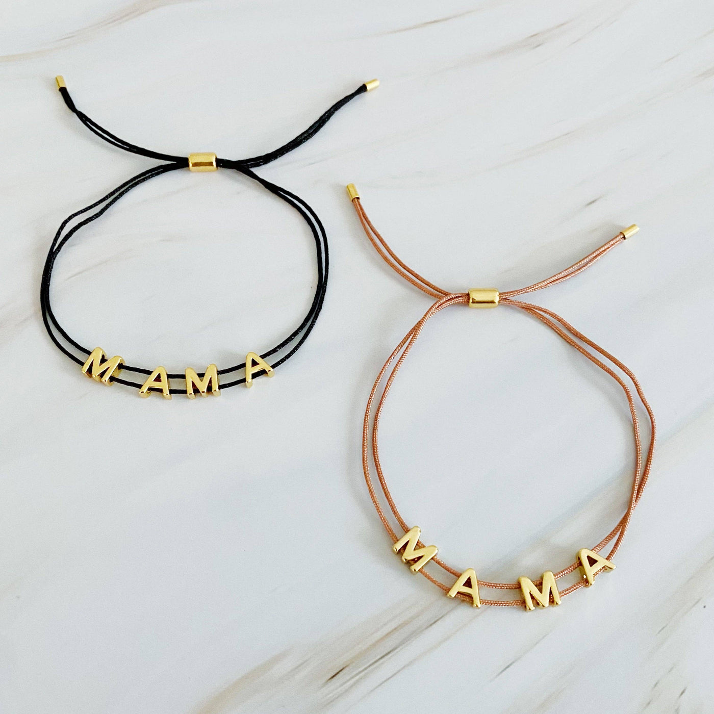 Satin Thread Mama Bracelet: Blue