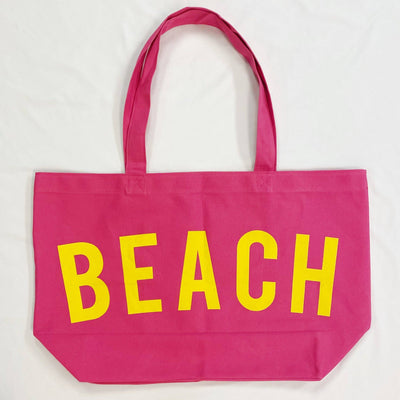 Well Made Beach Canvas Tote: Pink