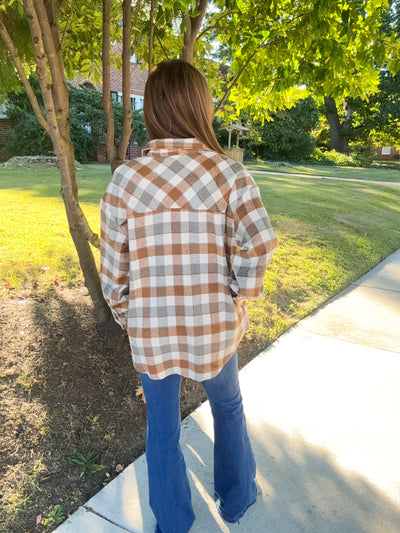 Tuff Plaid Button Down Shacket