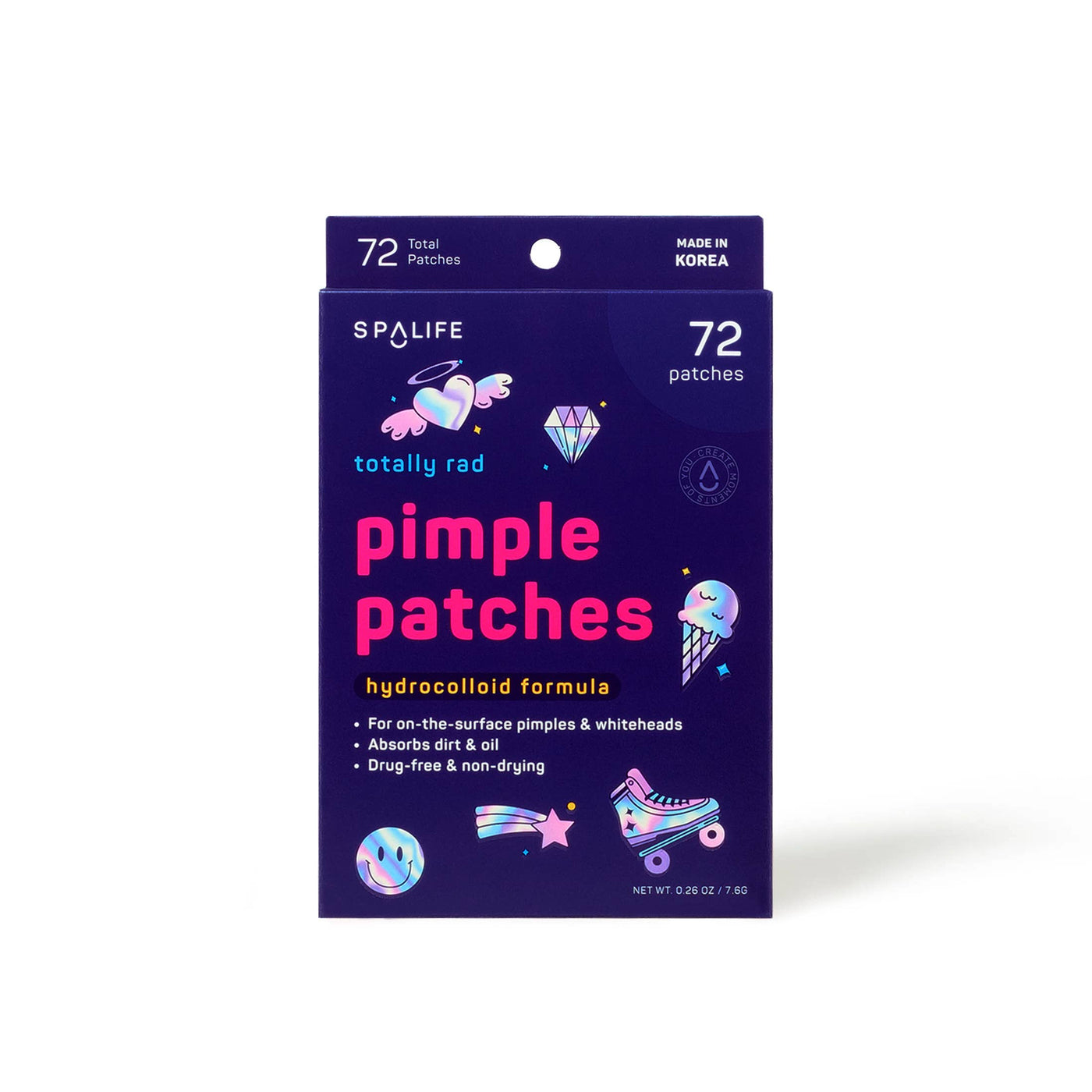 Totally Rad Hydrocolloid Acne Patches For Pimples Whiteheads: Pink