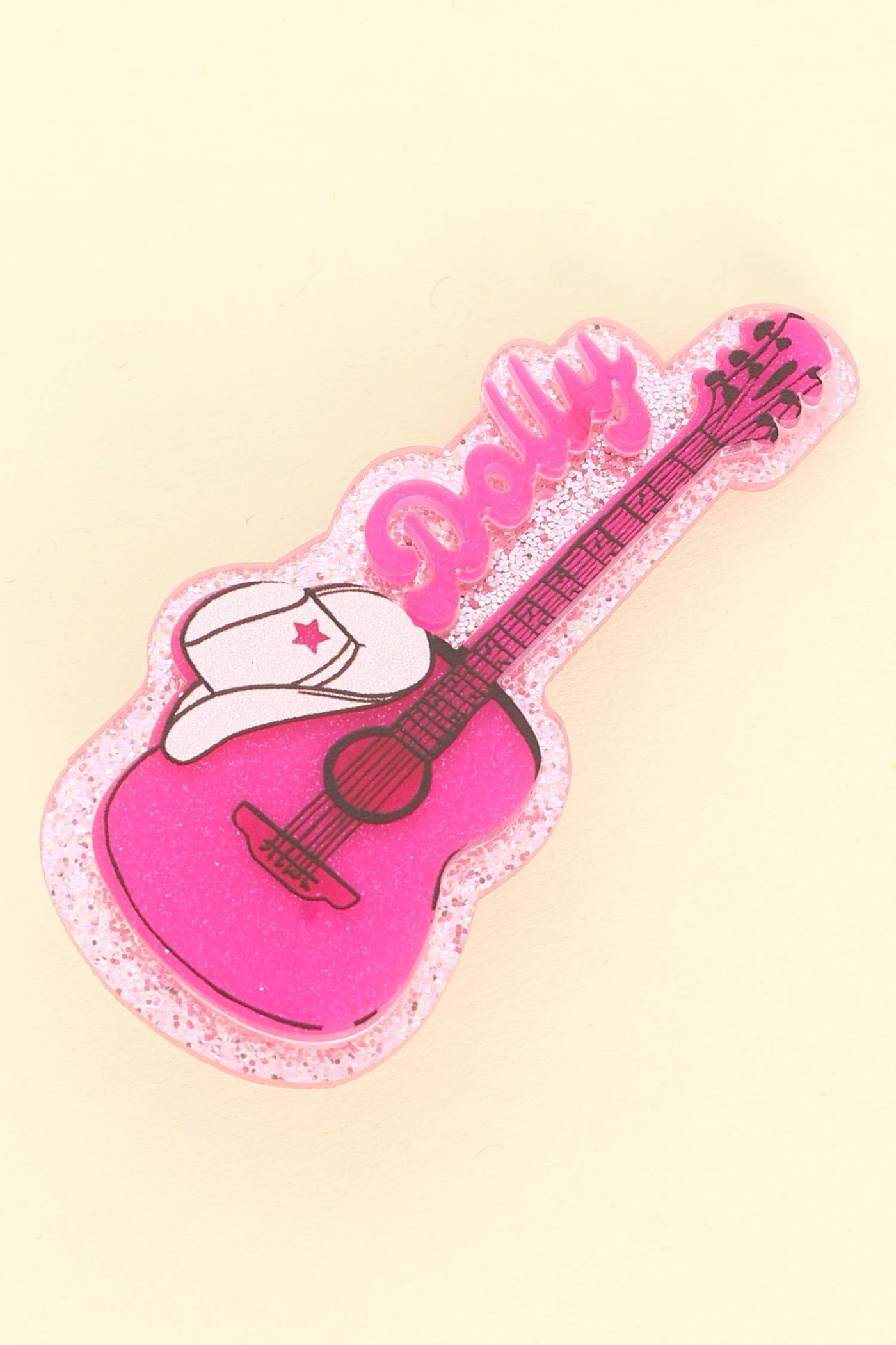 Western Dolly Guitar Alligator Hair Clip