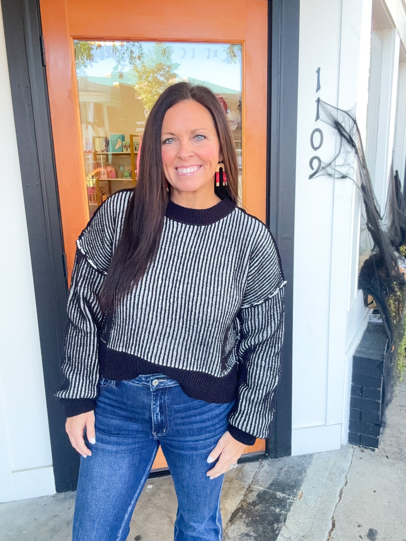 Love Rollercoaster Two Tone Striped Sweater