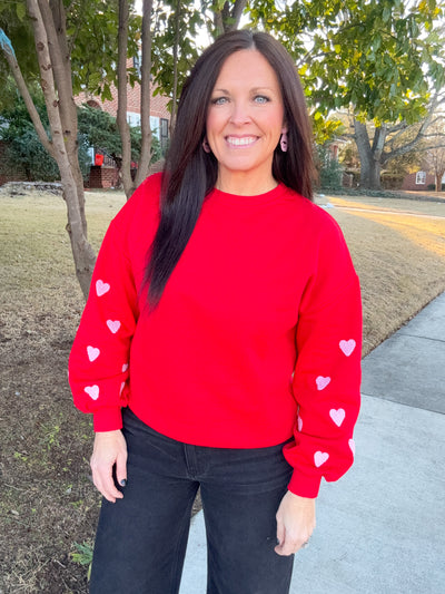 It's Your Love Heart Embroidered Sweatshirt