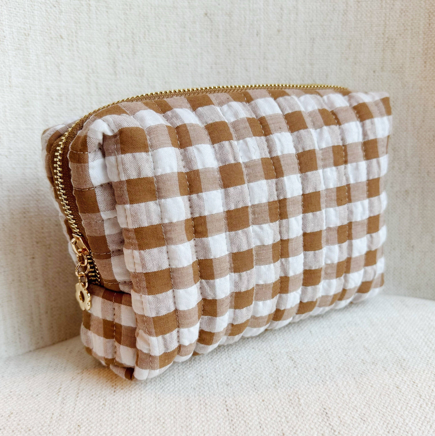 Color Parade Gingham Cosmetic Case: Pink