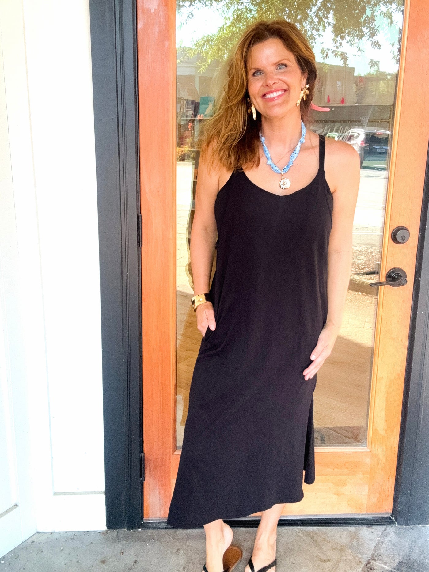 Play That Funky Music V-Neck Midi Dress