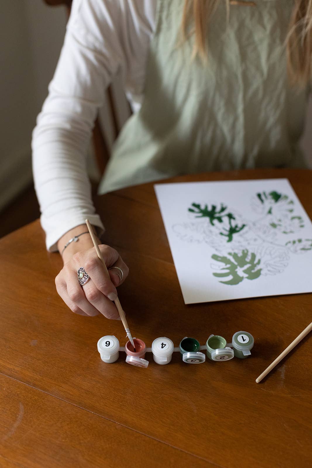 Tropical Plants Paint-By-Numbers kit