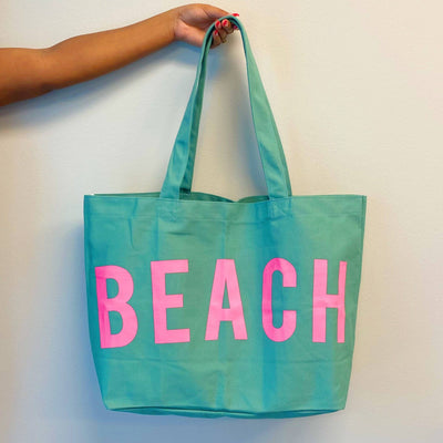 Well Made Beach Canvas Tote: Pink
