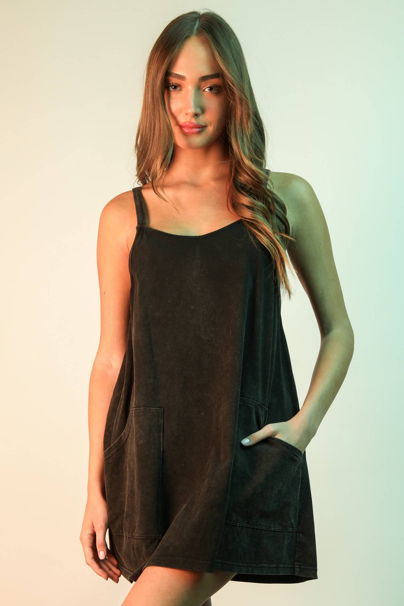 Don't Go Breaking My Heart Mineral Washed Knit Dress
