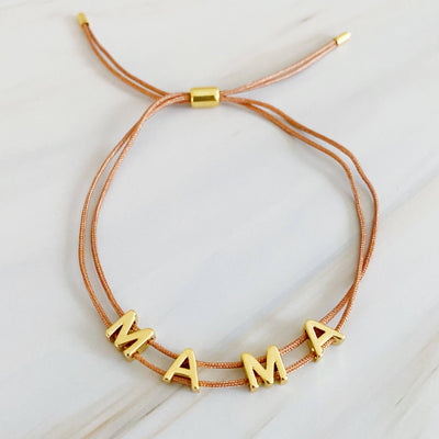 Satin Thread Mama Bracelet: Blue