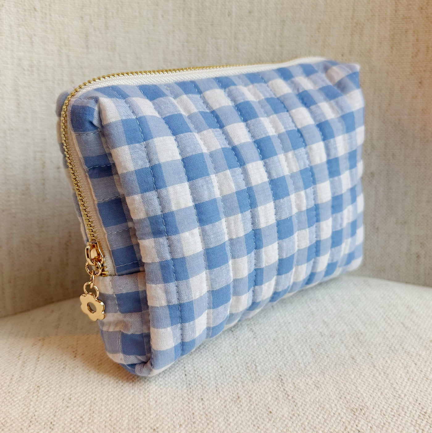 Color Parade Gingham Cosmetic Case: Pink