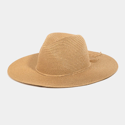 Floppy Fedora Straw Sun Hat: WH