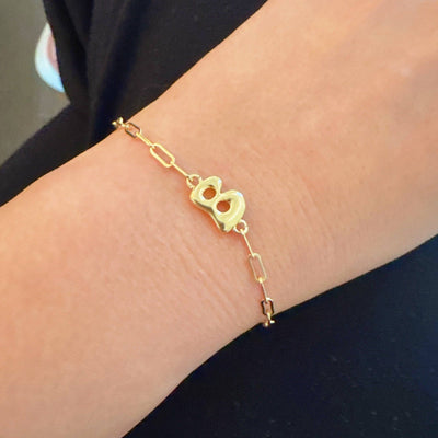 Mini Balloon Initial Bracelet: A