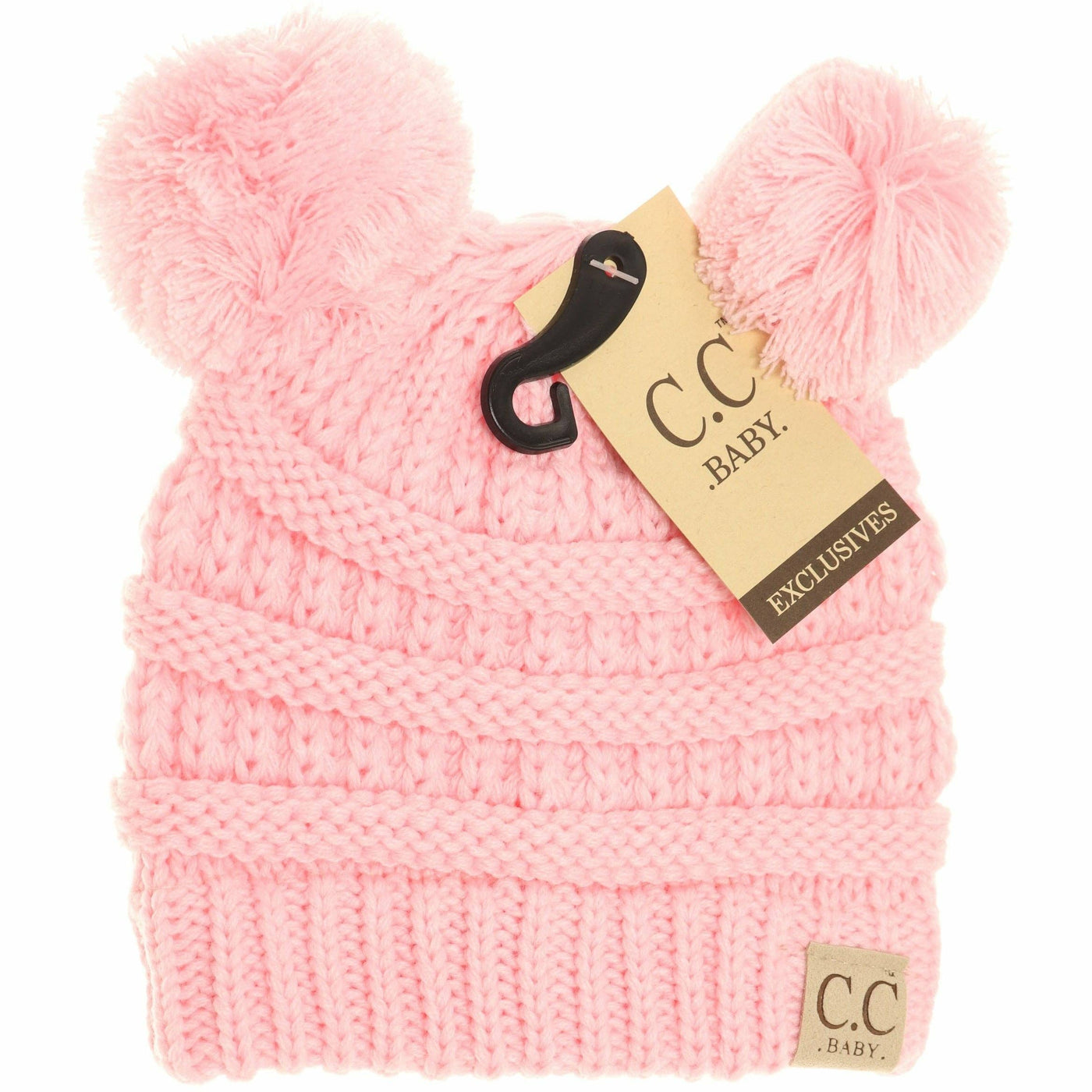 BABY Solid Double Pom CC Beanie BABY23POMPOM: Indie Pink