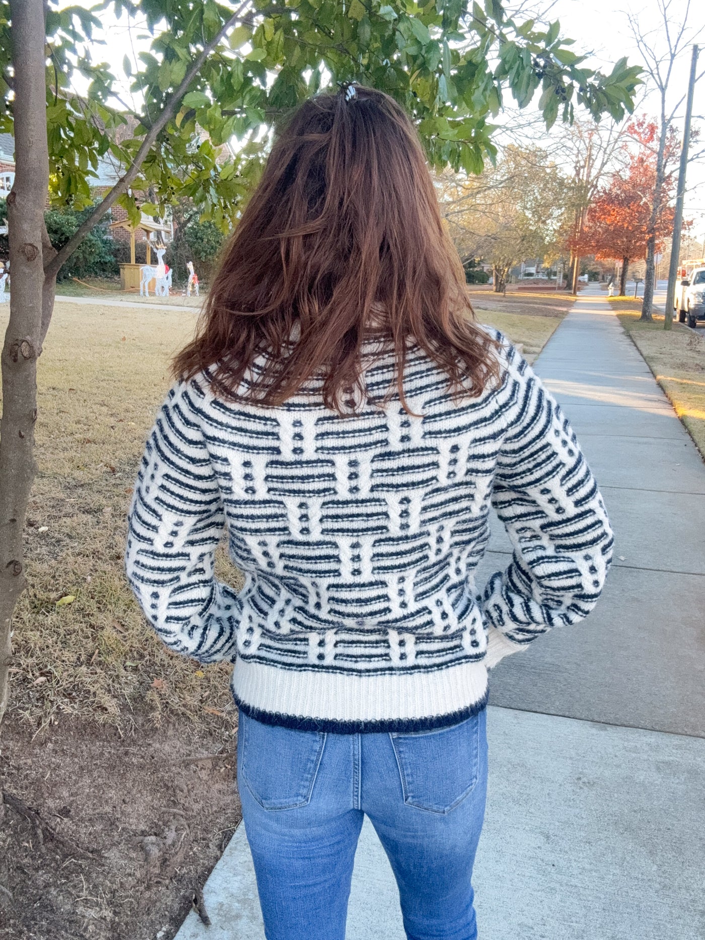 Let It Be Stripe & Dot Sweater