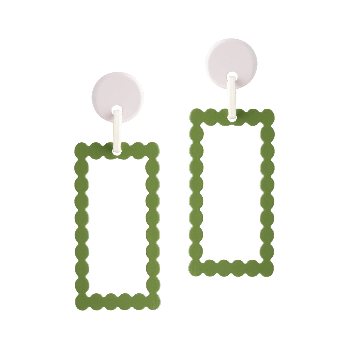 Sunshine Tienda Green Dot Dangles Earrings