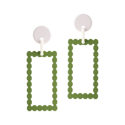 Sunshine Tienda Green Dot Dangles Earrings