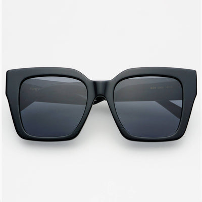 Bon Chic Acetate Oversized Square Sunglasses: Black