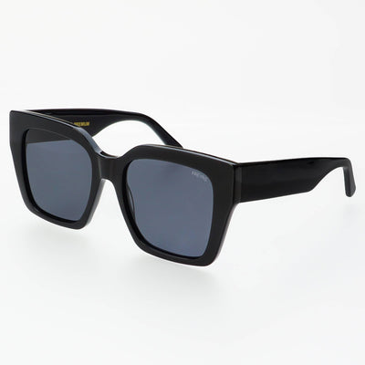Bon Chic Acetate Oversized Square Sunglasses: Black