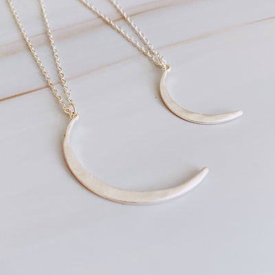Crescent Duo Necklace Set Of 2: Gold