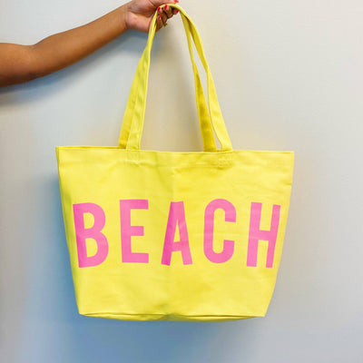 Well Made Beach Canvas Tote: Pink