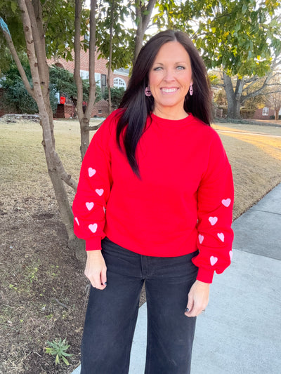 It's Your Love Heart Embroidered Sweatshirt