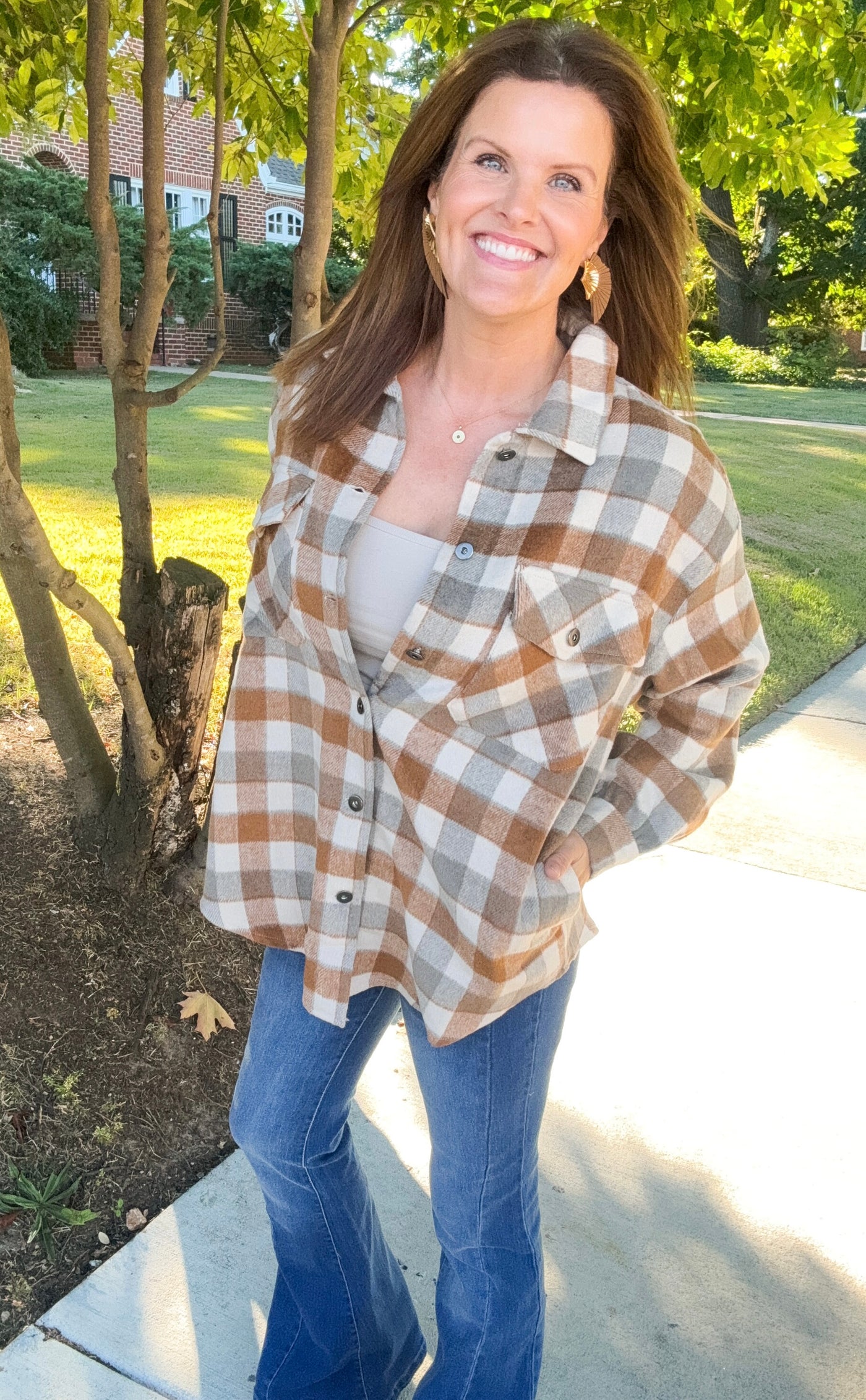 Tuff Plaid Button Down Shacket