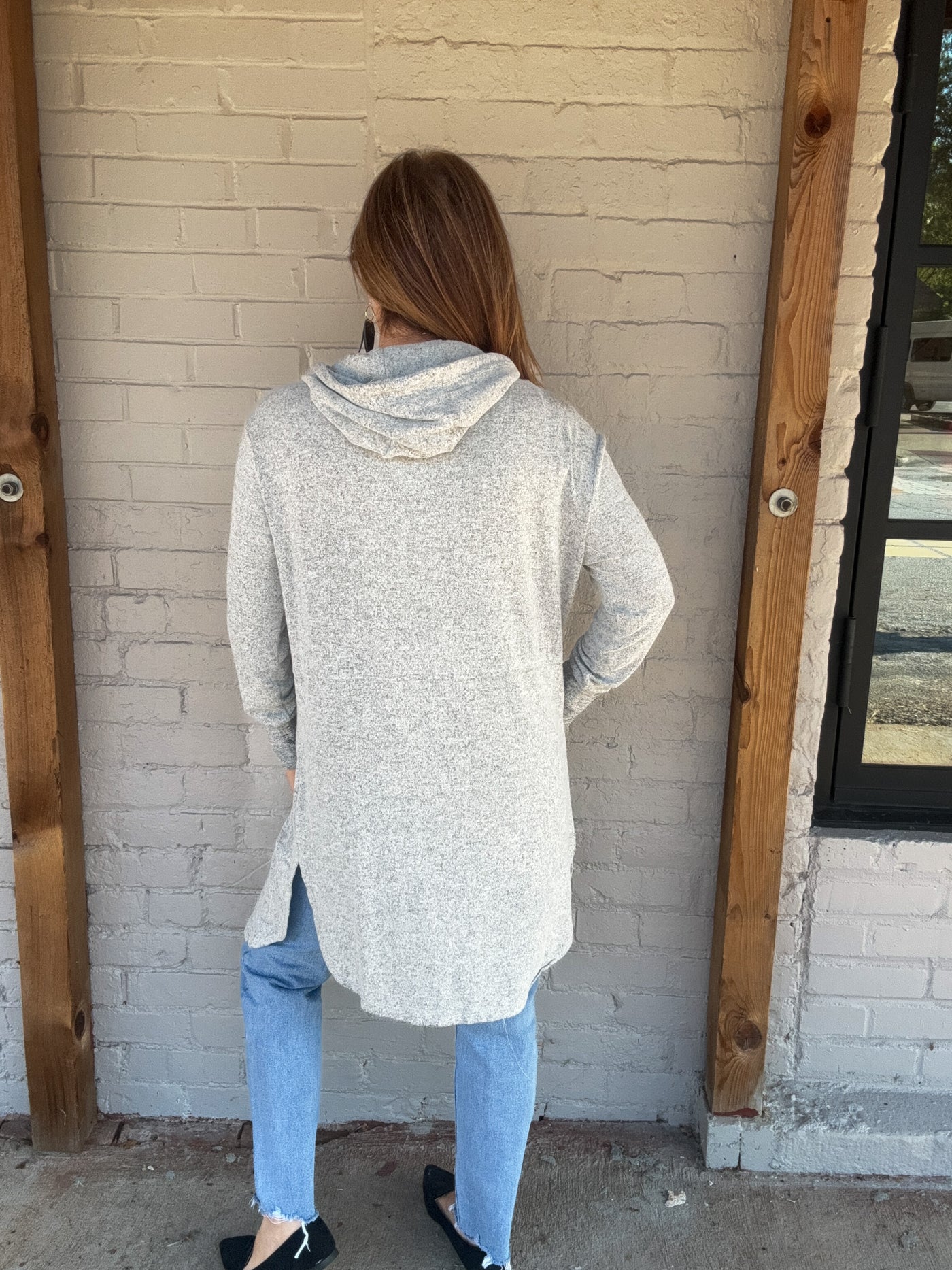 Stranger On The Shore Open Front Hooded Cardigan