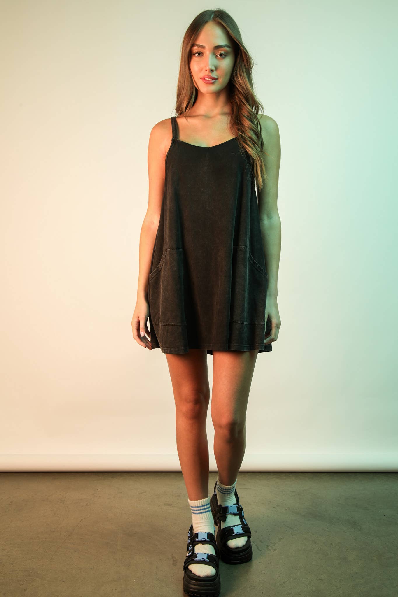 Don't Go Breaking My Heart Mineral Washed Knit Dress