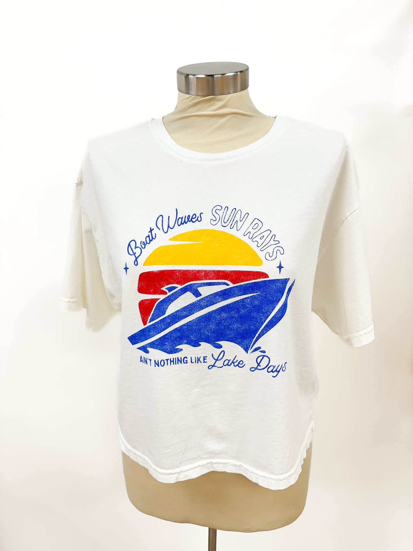 Boat Waves and Sun Rays Mineral Washed Cropped Tee (EST ARRIVAL END OF FEBRUARY)