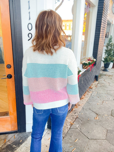 Suddenly Color Block Knit Sweater