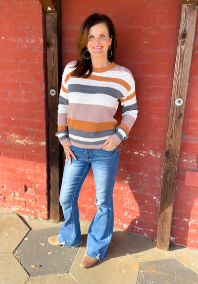 Rags to Riches Colorblock Stripe Sweater