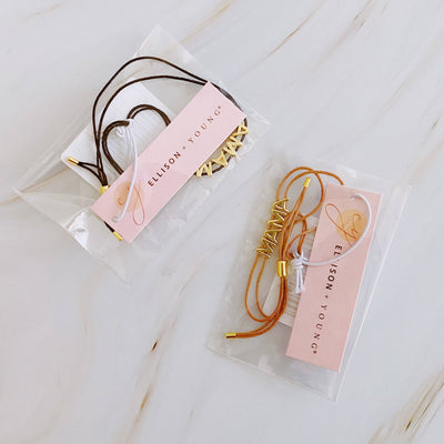 Satin Thread Mama Bracelet: Taupe