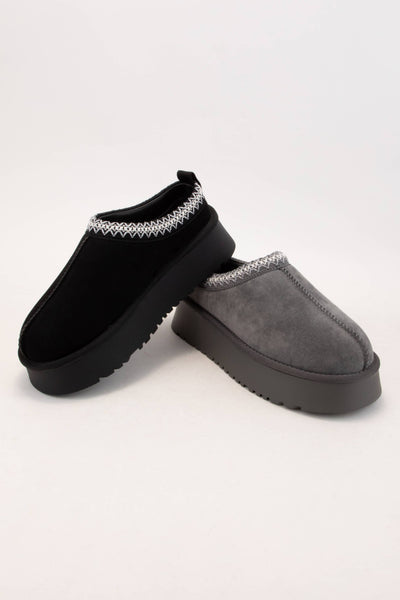 ARTISAN BINDING SHORT ANKLE FUR-LINED COZY SLIPPER: OATMEAL / B12