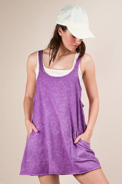 Don't Go Breaking My Heart Mineral Washed Knit Dress
