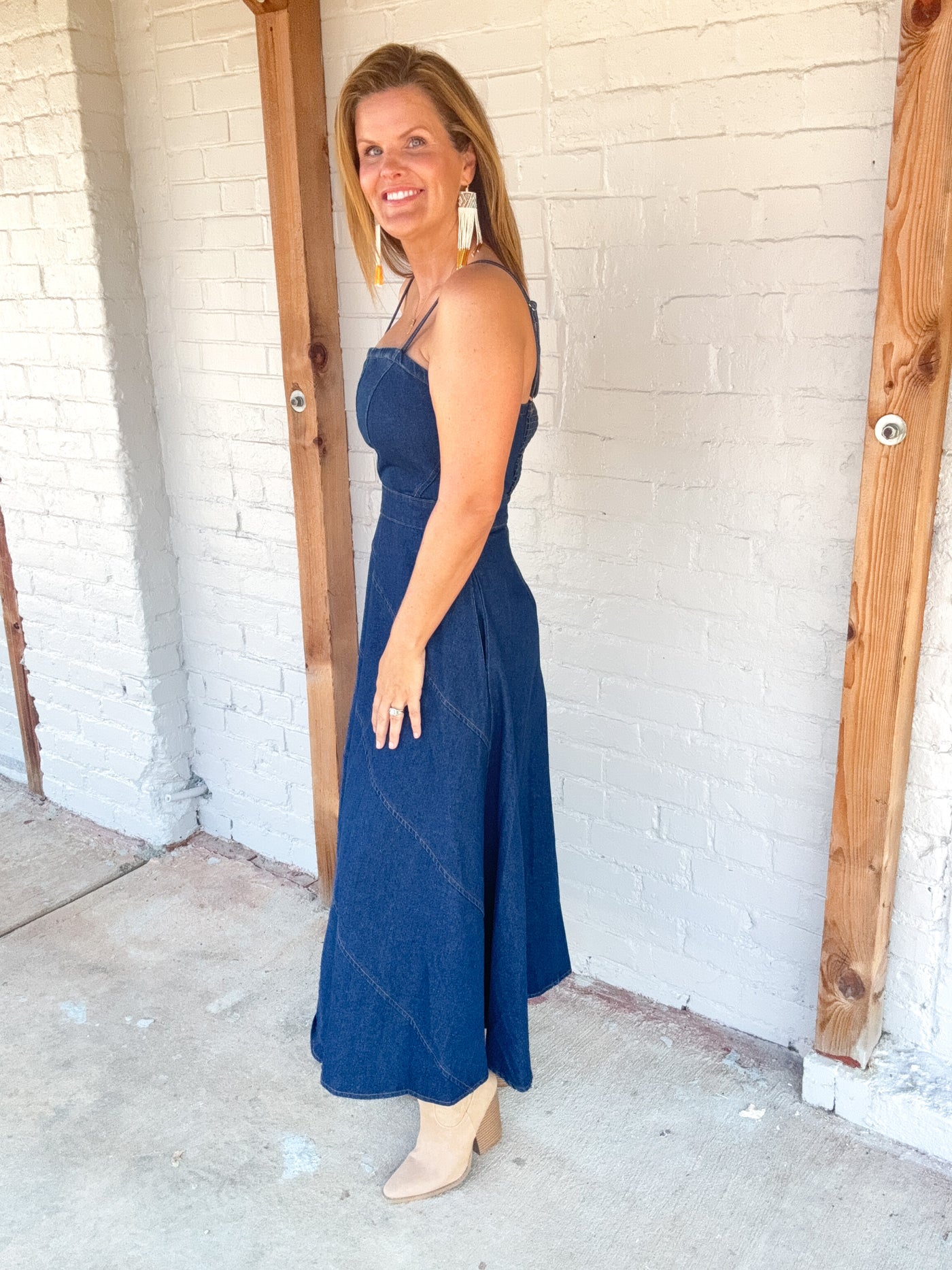 Runaway Denim Midi Dress