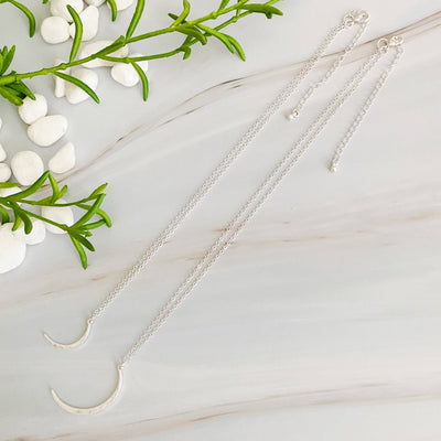 Crescent Duo Necklace Set Of 2: Gold
