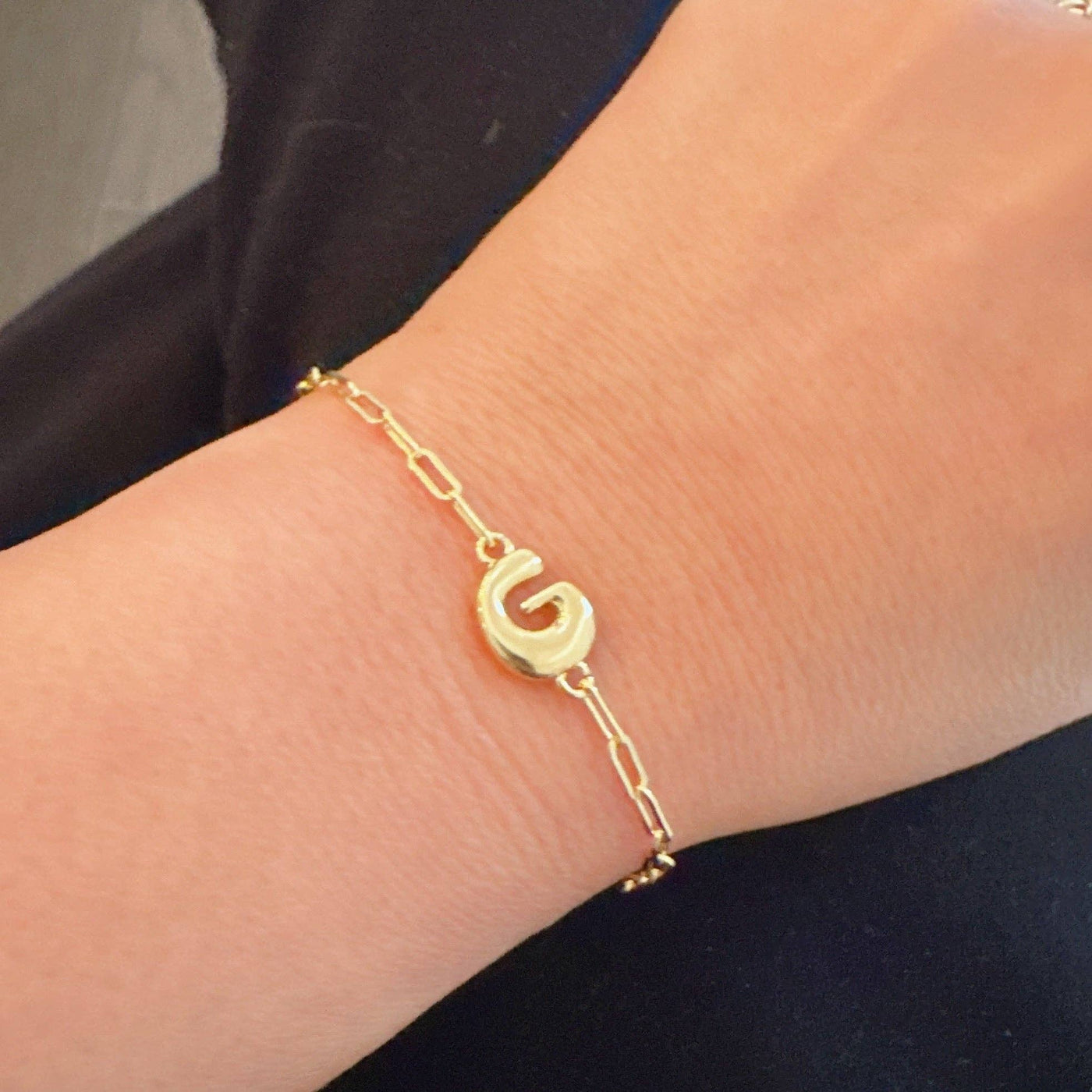 Mini Balloon Initial Bracelet: A