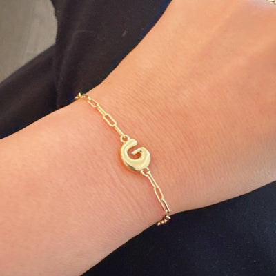 Mini Balloon Initial Bracelet: A