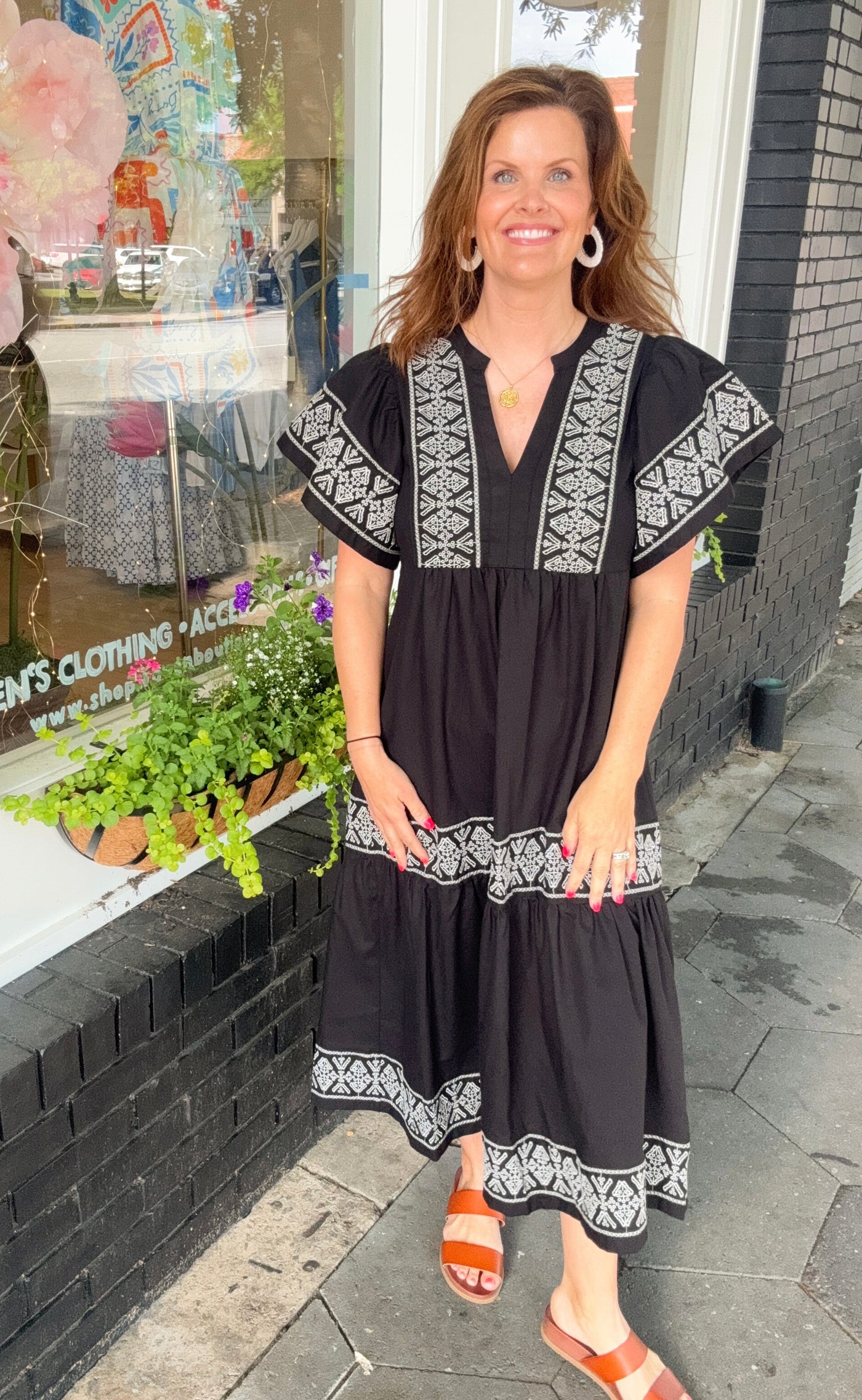 Bohemian Rhapsody Embroidered Midi Dress – Woven