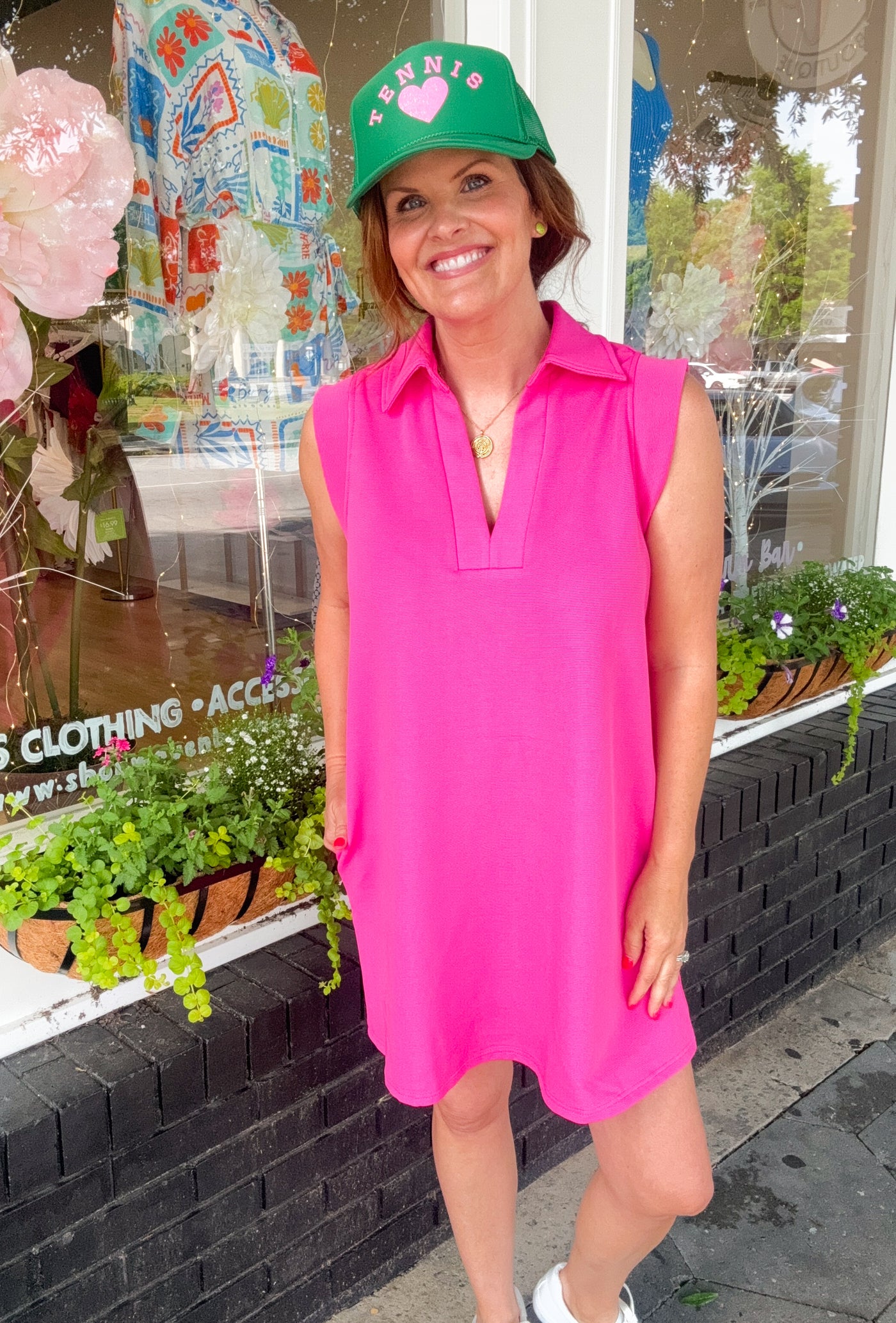 Fight The Power Knit V-Neck Collared Dress
