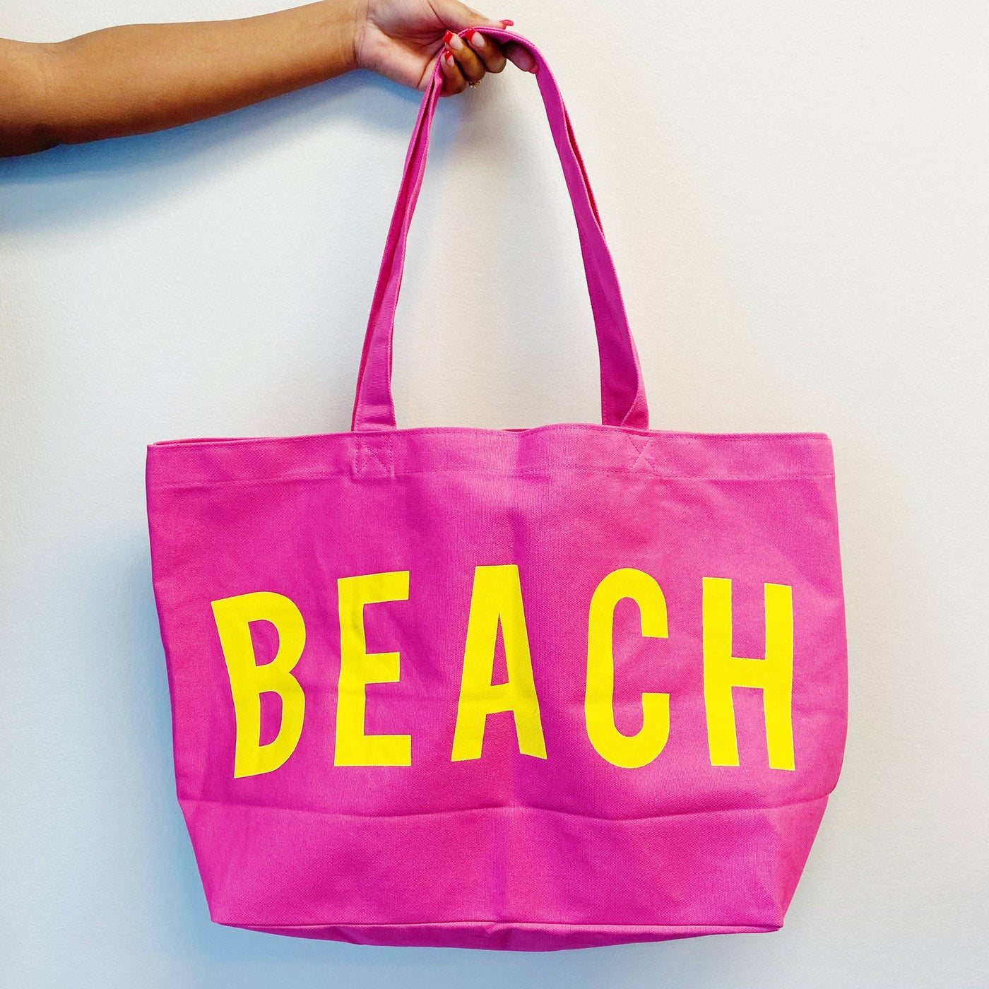Well Made Beach Canvas Tote: Pink