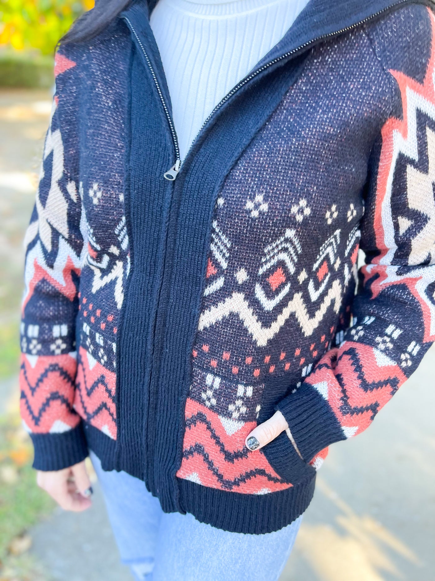Aba Daba Honeymoon Aztec Sweater Jacket