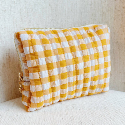 Color Parade Gingham Cosmetic Case: Pink