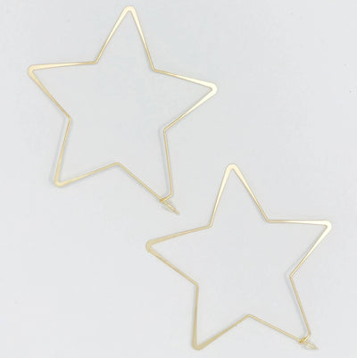 Twinkling Star Hoop Earrings