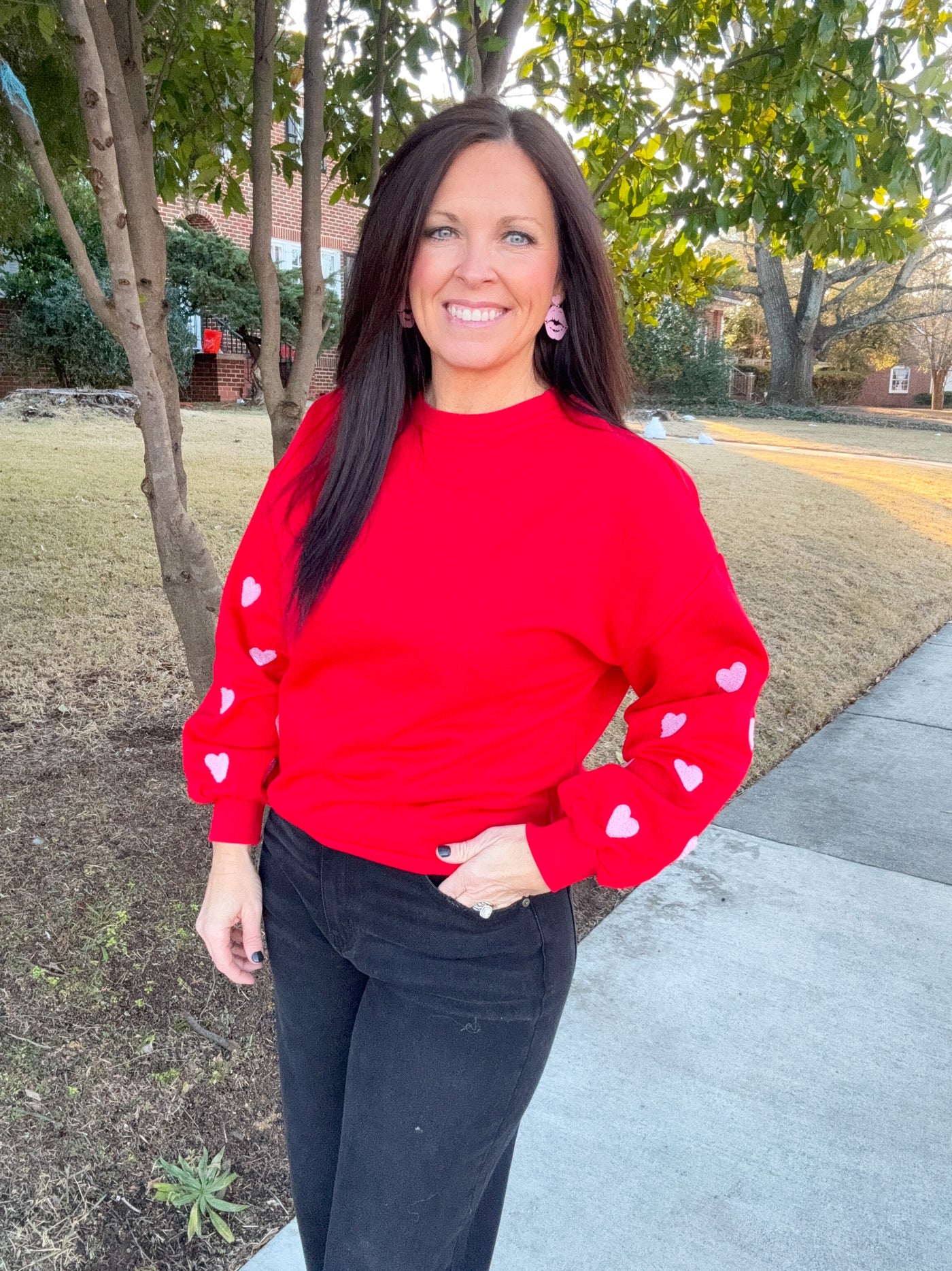 It's Your Love Heart Embroidered Sweatshirt