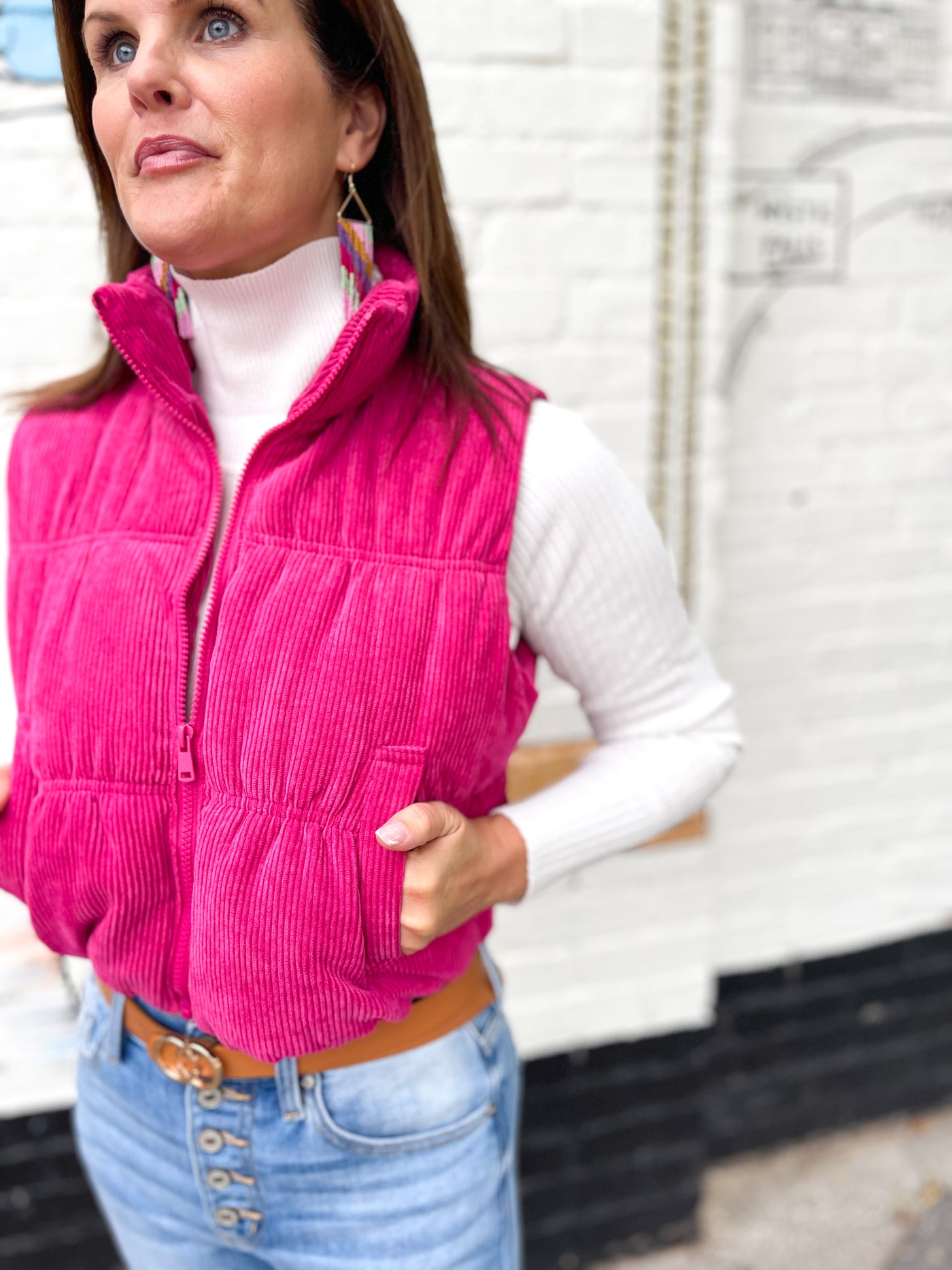 Everything About You Corduroy Puffer Vest